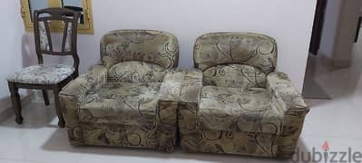 2 single sofa with 1 chair