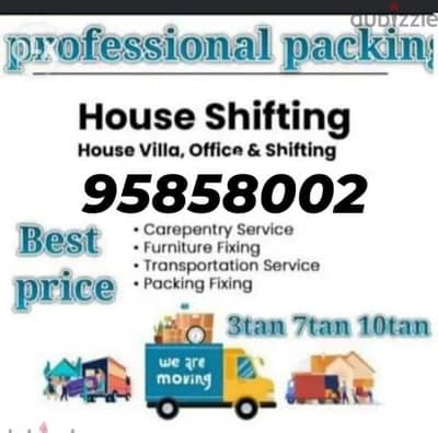 House shiffting office shiffting furniture fixing transport