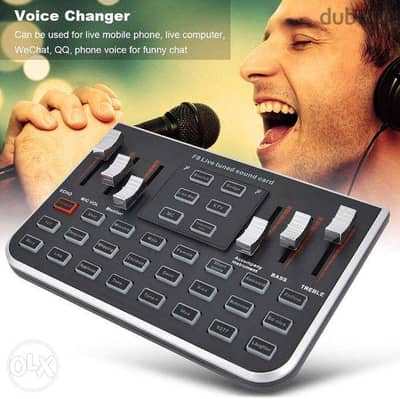 F8 Live Sound Card Audio Mixer Mobile Phone Voice Changer Karaoke