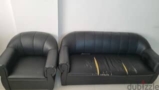 3 seater , 1+1 seater sofa and one glass center table urgent sale