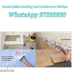 House maintenance working tiles and marble fixing