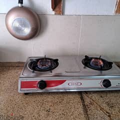 stove with gas cylinder available
