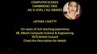 Educator- Computer Science Cambridge AS/A Level -all grades -CBSE