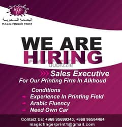 sales executive for printing firm