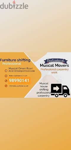 l Muscat Mover tarspot loading unloading and carpenters sarves.