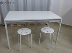 Dining table with stool