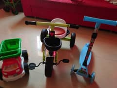 kids cycle, scooter, truck toy