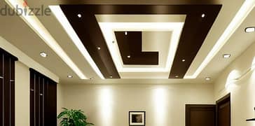 we do all type of interior designing and gypsum board