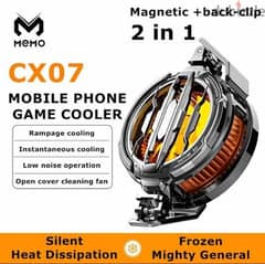 ΜΕΜΟ 2024 NEW Magnetic/back-clip 2 in 1 cooling fan for gaming