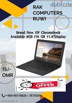 New HP Chromebook @ 15 omr