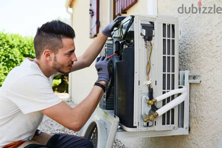 A/C technician service cleaning repair تنظيف صيانة تصليح غسيل المكيفات