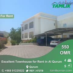 wonderful townhouse for rent in alqurom