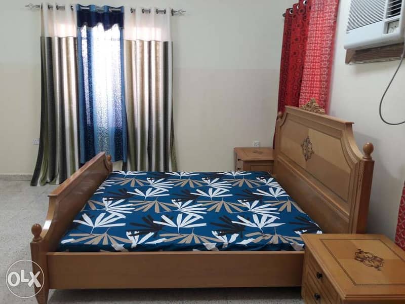 Furnished/ unfurnished rooms 120 and studio 1bhk 200 rials in Ghubra 2