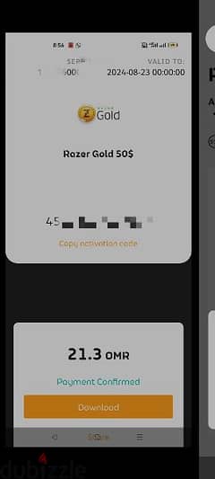 Razer Gold gift card for sale