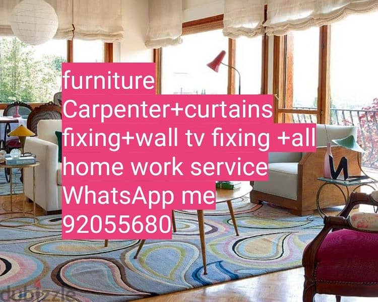 carpenter/furniture,IKEA fix repair/curtain,TV fix in wall/drilling 3