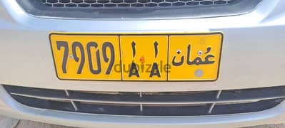 car number plate 7909 A. A