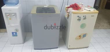 washing machine (LG) 30 OMR & fridge (Heir) 20 OMR