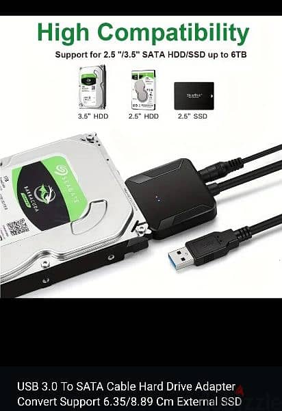 USB 3.0 To SATA Cable Hard Drive Adapter 0