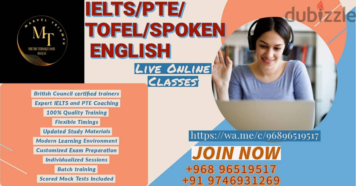 IELTS/PTE AND SPOKEN ENGLISH training 1