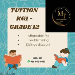 Tutions available for all the subjects and for all the grade students