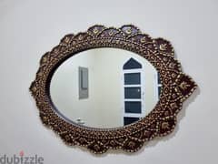 HAND CARVED WALL HANGING MIRROR