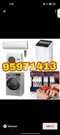 washing machine repair and fixing AC plumber electric electrician