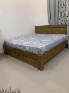 King Size Bed W/ Mattress 240x260Cm