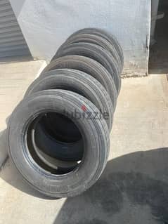 ٧ اطارات للبيع مقاس ١٩. ٥ 7 tires for sale size 19.5