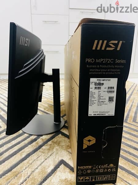 Brand New MSI gaming monitor Oman 27” PRO MP272C series 2