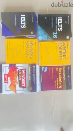 collection of IELTS exam books for students