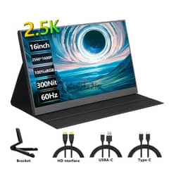 Portable Laptop Gaming Monitor, 60Hz 2560×1600P IPS Screen With HDR,