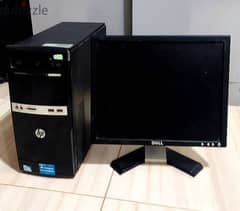 Hp cpu & Dell monitor For sale