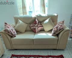 Elegant sofa set with glass tables and carpets