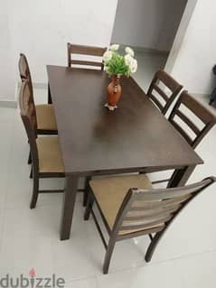 Dining Table with 6 chair wooden