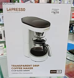Lepresso Transparent Drip Coffee Maker Glass Carafe - Brand New