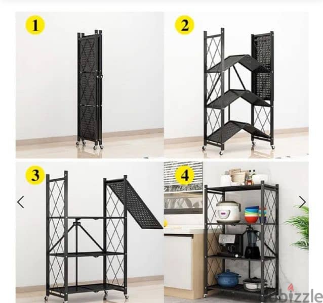 kitchen foldable rack 4 and 5 layers 2