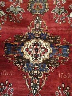 Antique handmade carpet Shiraz, neyriz with Arabic date 1358 H