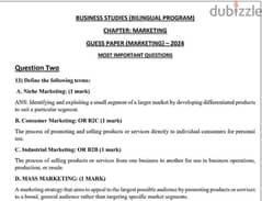 Business Studies Billingual G. E. D Exam Preparation Notes