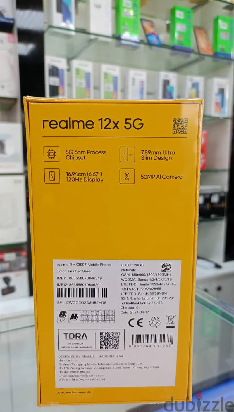 Realme 12x 5G Smartphone (6GB/128GB) Mobile Brand New 1