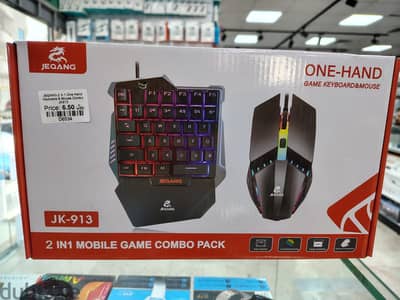 Jeqang 2 in 1 One Hand Keyboard And Mouse Combo JK913 (Brand New)