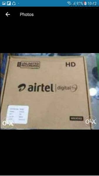 new hd Airtel degital setup box