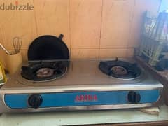 Gas stove with table