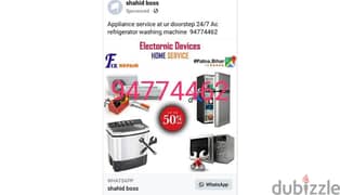 Appliance service at ur doorstep 24/7 Ac refrigerator washing machineI