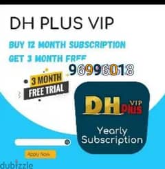 DH plus new IP TV one year subscription puls 3 months free