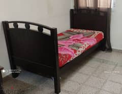 2 numbers Single bed with mattress