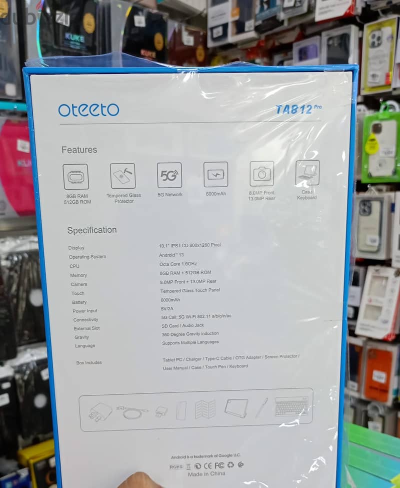 Oteeto Tablet 12 Pro 8GB / 512 GB - Brand New 1