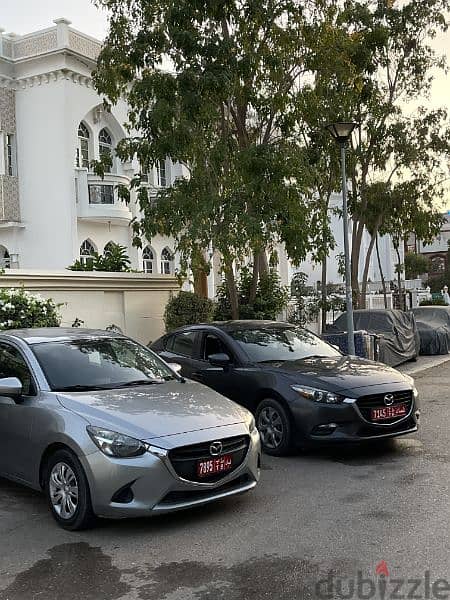 mazda 2 , mazda 3 , mitsubishi attrage 8 rials daily 6