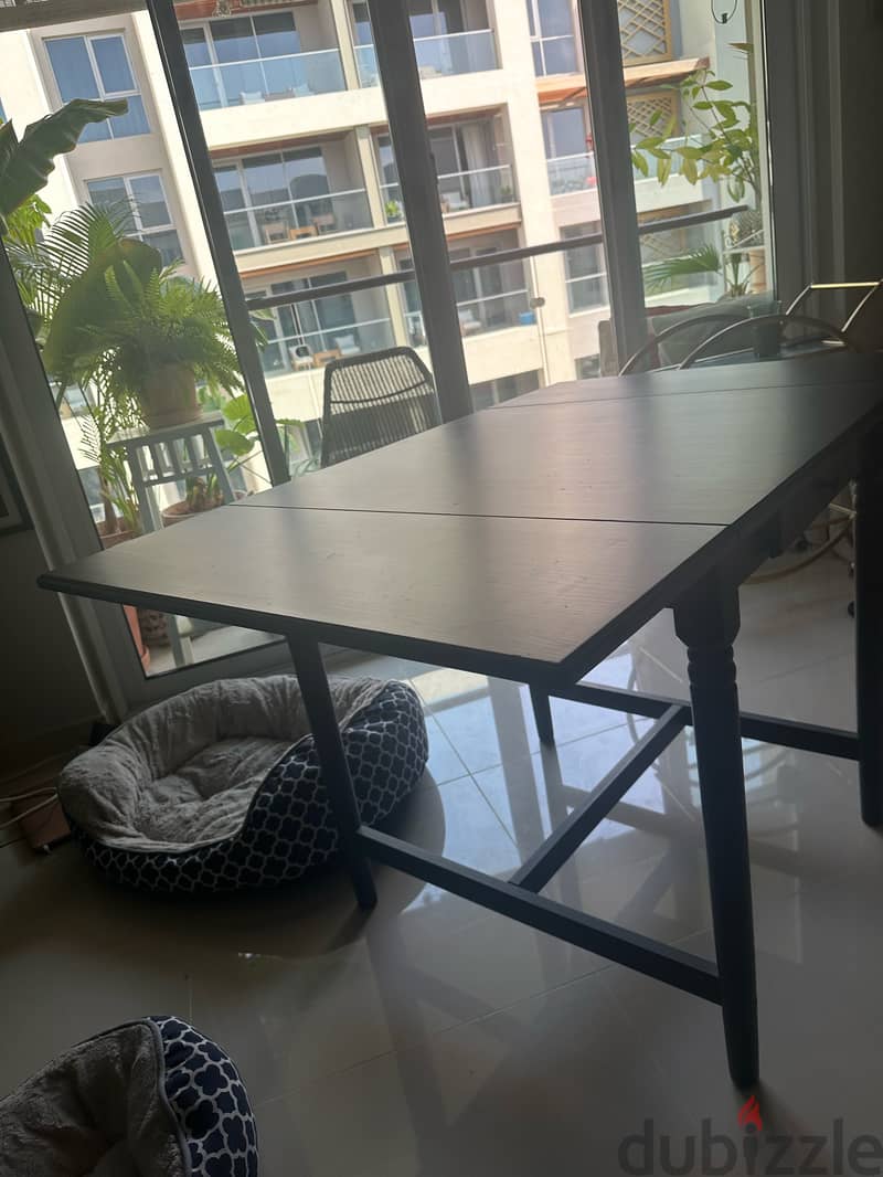 Dark brown IKEA foldable writing table 0