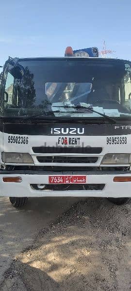 Hiup truck for rent all Muscat 7ton 10ton Best price 9595 26 58