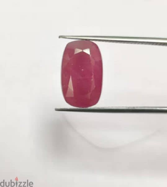 حجر ياقوت أحمر غير معالج طبيعي مع الشهادة natural untreated ruby stone 0